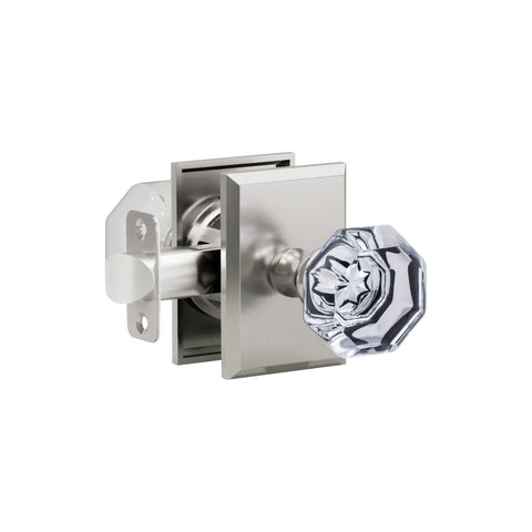 K4R2 (K4 Crystal Knob with Rectangle R2 Rosette)