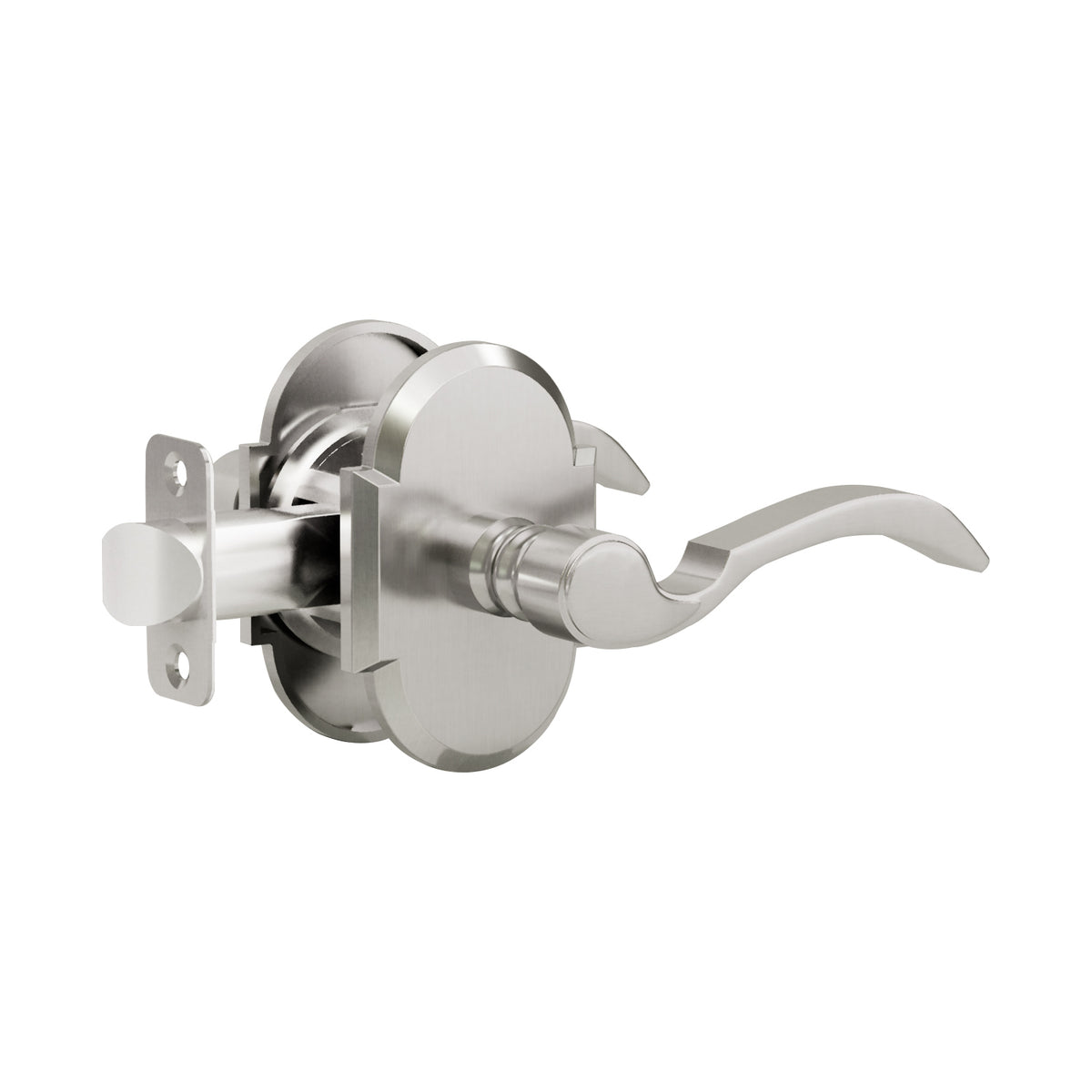 L1R3 Lever (L1 Lever with curved R3 Rosette) – Montana Forge Hardware