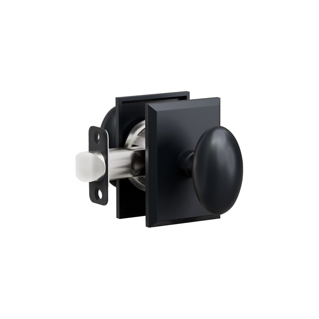 R2 Rectangular Lock K1R2 Knob (K1 Egg Knob with Rectangle R2 Rosette) – Montana Forge Hardware