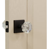 K4R5 (K4 Crystal Knob with Modern Square R5 Rosette)