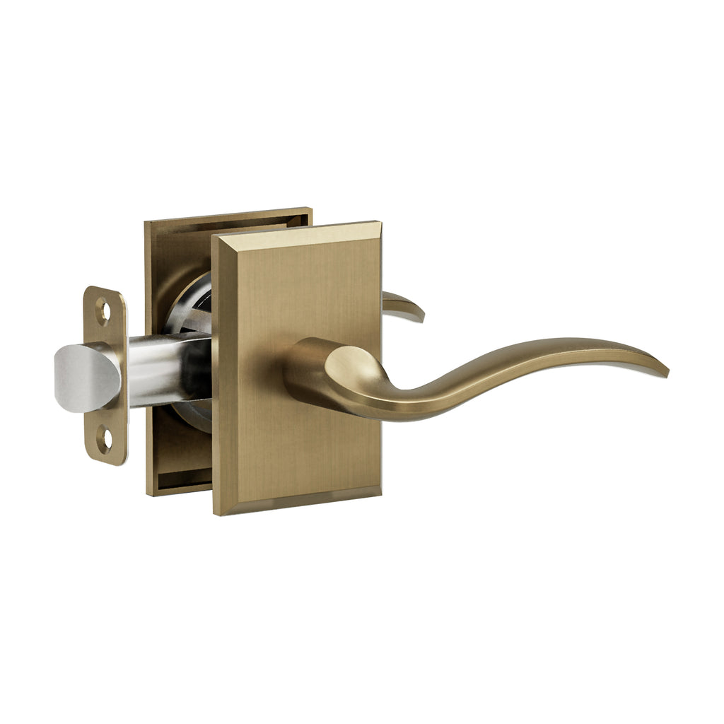 L2R2 Lever (L2 Lever with Rectangle R2 Rosette) – Montana Forge Hardware